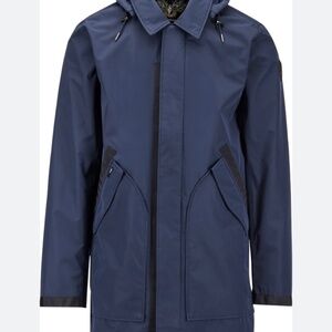 Nobis Yardley Car Coat In Navy Size Small NWT